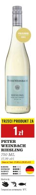 Wino Peter Weinbach Riesling białe medium sweet promocja w Biedronka