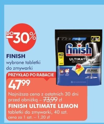 Tabletki do zmywarki FINISH ULTIMAT LEMON promocja w Super-Pharm