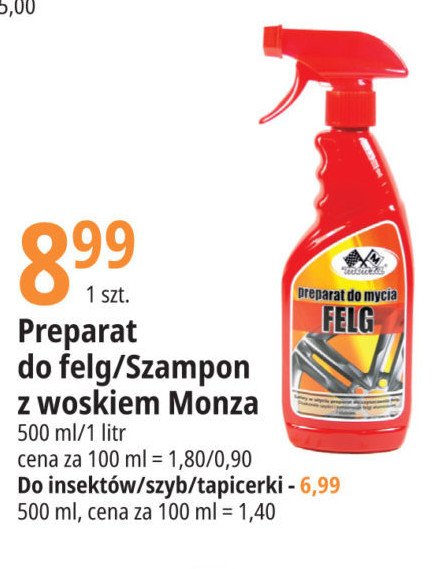Spray do czyszczenia szyb Monza promocja
