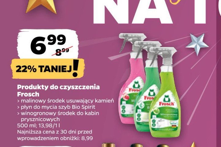 Środek do usuwania kamienia malinowy Frosch promocja w Netto