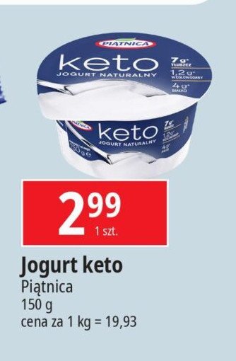 Jogurt naturalny keto Piątnica promocja w Leclerc