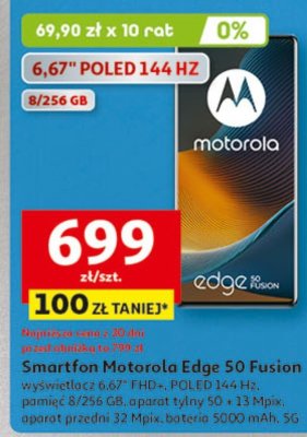 Smartfon Motorola Edge 50 Fusion 6,67" POLED 144 HZ, 8/256 GB promocja w Auchan