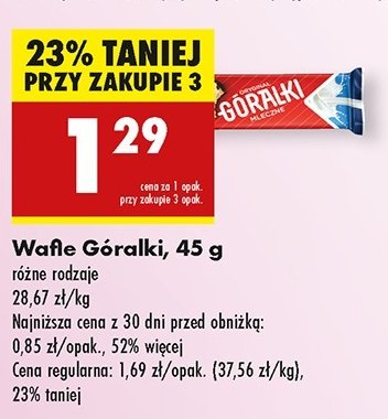 Wafelek mleczny Góralki promocja