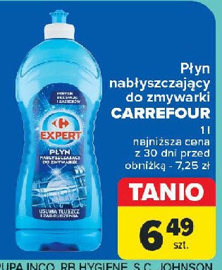 Płyn nabłyszczający do zmywarek Carrefour promocja w Carrefour