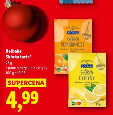 Skórka tarta Belbake Skórka tarta z pomarańczy lub z cytryny promocja w Lidl
