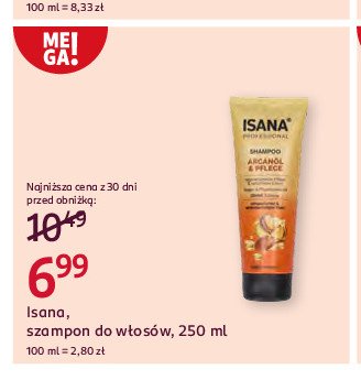 Szampon pielęgnacyjny arganol&pflege Isana professional promocja w Rossmann