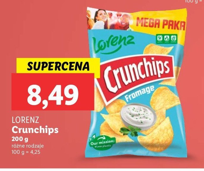 Chipsy fromage Crunchips Crunchips lorenz promocja