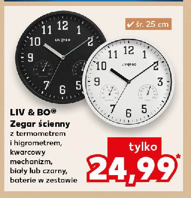 Zegar ścienny Liv & bo promocja