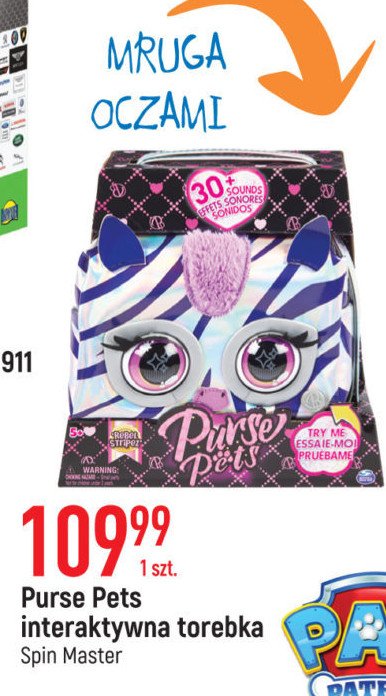Torebka purse pets zebra Spin master promocja