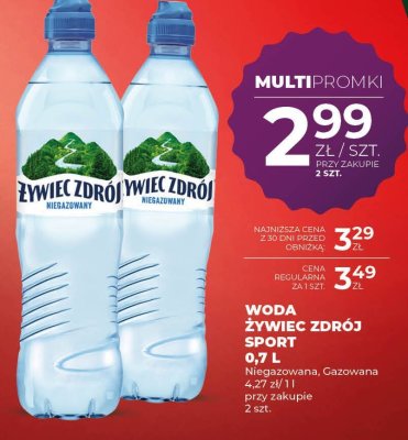 Woda Żywiec Zdrój Sport 0,7 l niegazowana promocja w Duży Ben