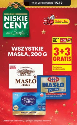 Masło ekstra z Polskiej Mleczarni 200g promocja w Biedronka