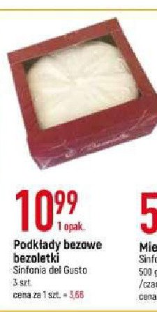 Podk艂ady bezowe bezoletki promocja