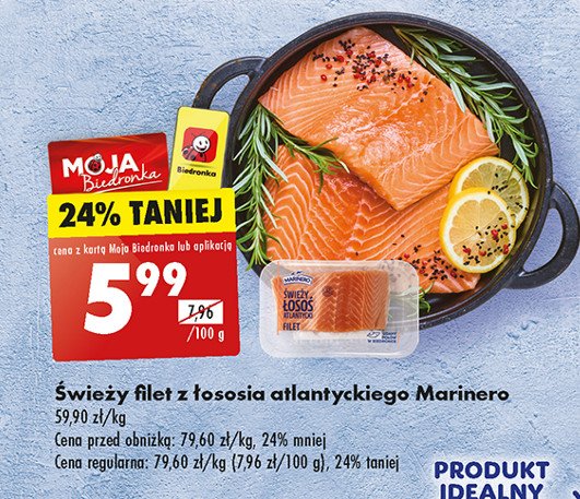 Łosoś atlantycki świeży filet Marinero promocja