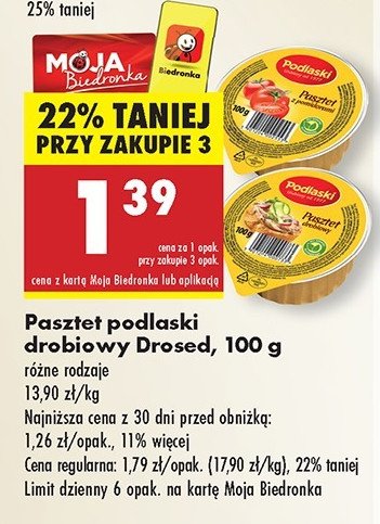 Pasztet drobiowy Drosed podlaski promocja w Stokrotka