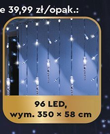 Kurtyna świetlna 96 LED promocja w Biedronka