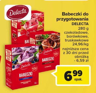 Babeczki nadziane budyniem czekoladowym Delecta promocja