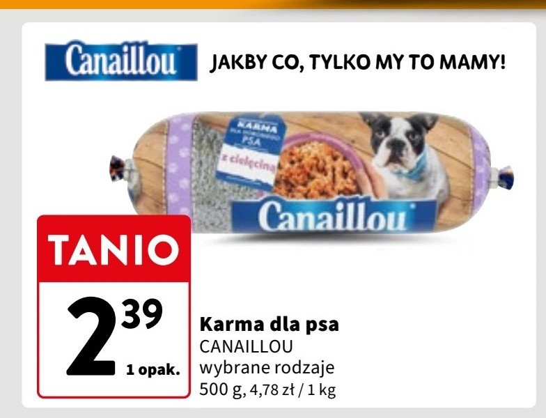 Kiełbasa dla psa z cielęciną Canaillou promocja