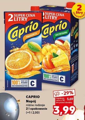 Napój Caprio różne rodzaje 2l promocja w Kaufland