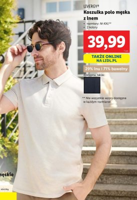 Koszulka polo z lnem m-xxl Livergy promocja