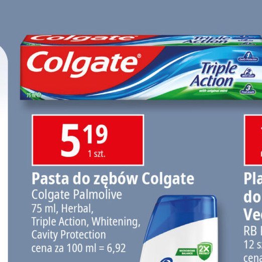 Pasta do zębow Colgate cavity protection promocja