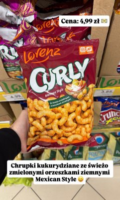 Chrupki kukurydziane Curly Mexican Style promocja w Dino