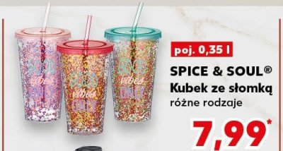 Kubek ze słomką 350 ml Spice&soul promocja
