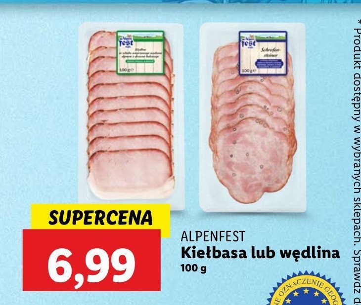 Kiełbasa wieprzowa Alpen fest promocja