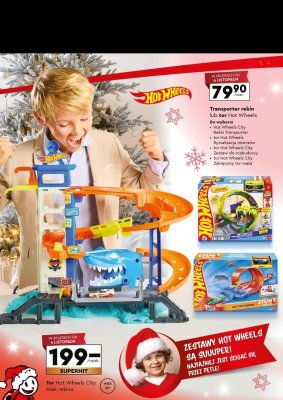 Tor Hot Wheels City Zakręcony tor wieża promocja w Biedronka