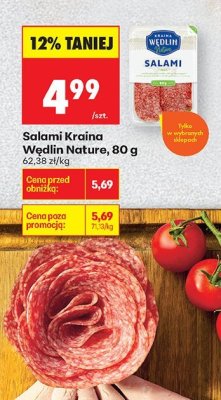 Salami Kraina Wędlin Nature, 80 g promocja w Biedronka