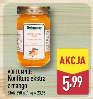 Konfitura ekstra z mango VORTUMNUS promocja w Aldi