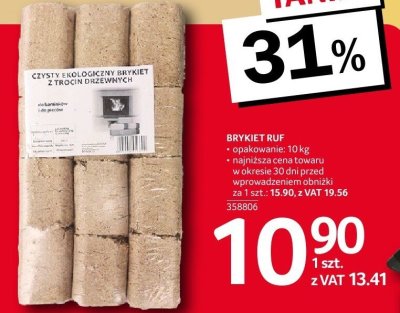 Brykiet RUF promocja w Selgros