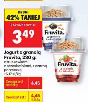 Jogurt z granolą i czarną porzeczką promocja w Biedronka