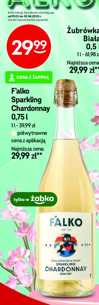 Wino sprarkling chardonnay Falko promocja w Żabka