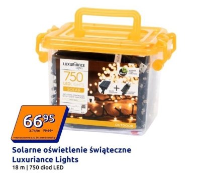Solarne oświetlenie świąteczne 18 m 750 diod LED promocja w Action