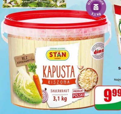 Kapusta kiszona 3,1 kg promocja w Dino