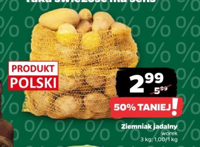 Ziemniak jadalny worek promocja w Netto