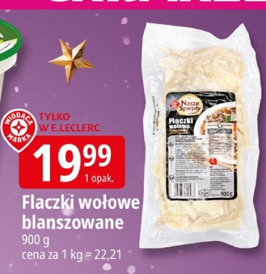 Flaczki wołowe blanszowane promocja w Leclerc