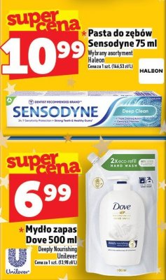 Mydło zapas Dove 500 ml promocja w TOPAZ