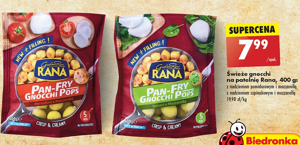 Gnochci ze szpinakiem Giovanni rana promocja