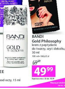 Booster peptydowy redukujący zmarszczki Bandi gold philosophy promocja