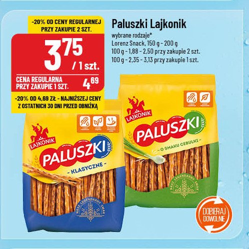 Paluszki cebulkowe Lajkonik paluszki promocja