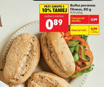 Bułka poranna fitness, 80 g promocja w Biedronka