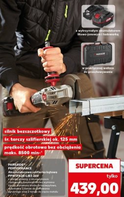 Szlifierka kątowa 20 v Parkside performance promocja