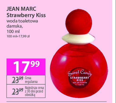 Woda toaletowa Jean marc sweet candy strawberry kiss promocja