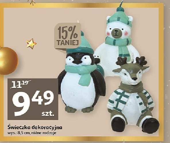Świeczka dekoracyjna 8.5 cm promocja
