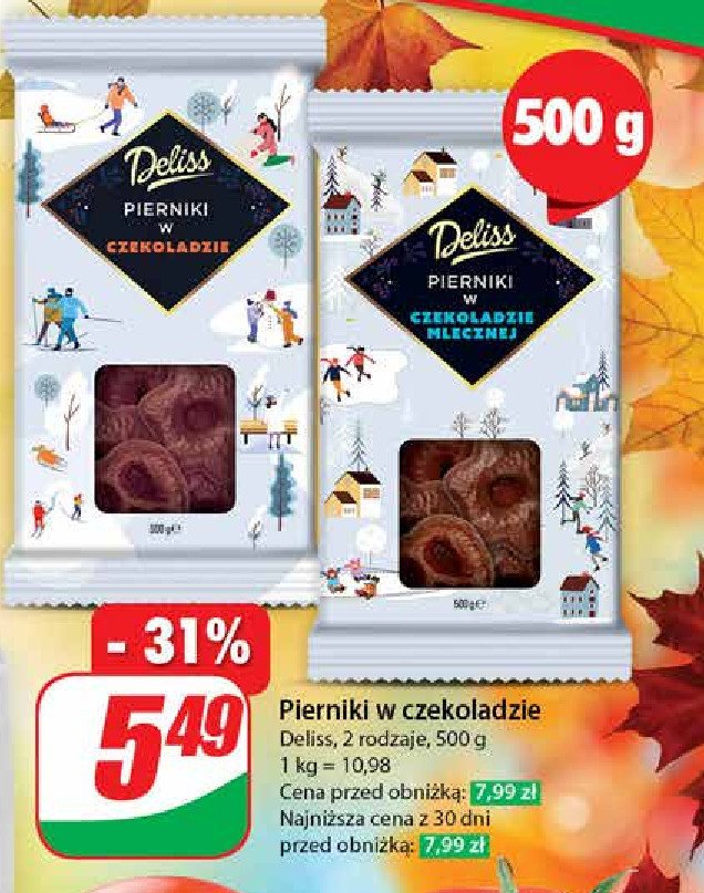 Pierniki w czekoladzie Deliss promocja w Dino