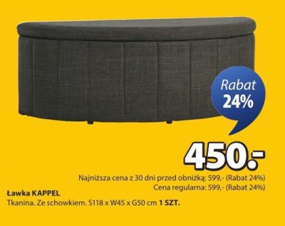 Ławka KAPPEL promocja w Jysk