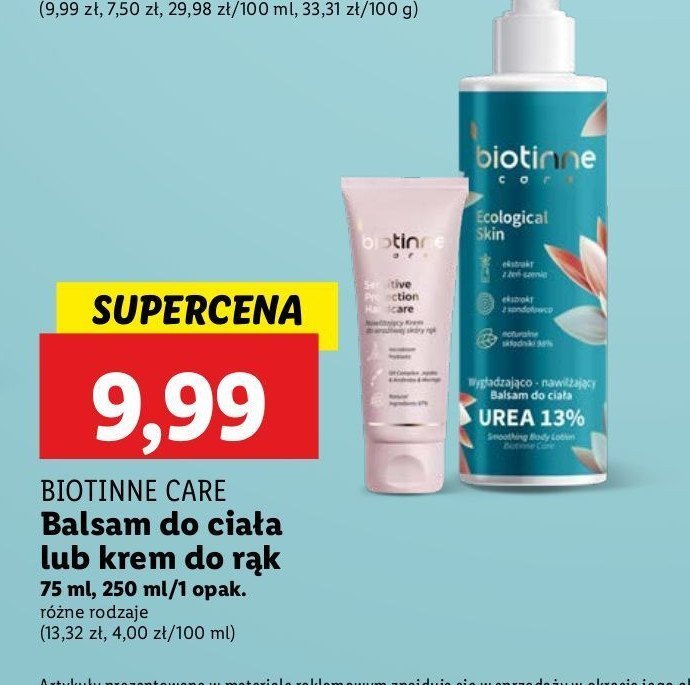 Balsam do ciała wygładzający urea 13% Biotinne promocja