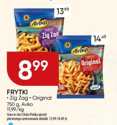 Frytki Zig Zag lub Original Aviko promocja w Chata Polska