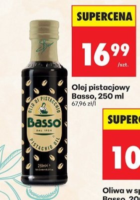 Olej pistacjowy Basso 250 ml promocja w Biedronka